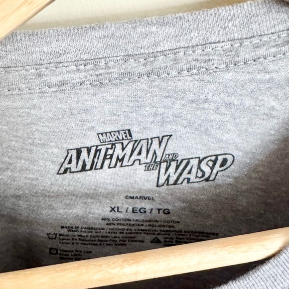 NEW Marvel Ant-Man & Wasp PYM Laboratories Graphic Gray T Shirt Adult XL - Picture 6 of 6